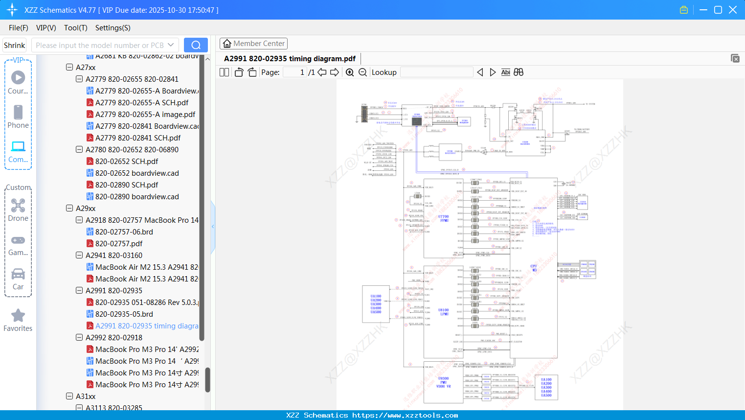 Laptop Apple A2991 820-02935 Timing Diagram